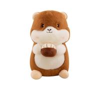 HOMEXYLYL Peluche Marmotte, Jouet Marmotte Mignon Animal en Peluche avec Nourriture Peluche for Câlins Et Décoration De Chambre d'enfant(Brown,33cm/13in)