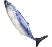 HOMEXYLYL Peluche Saumon Réaliste, Coussin Poisson Géant 3D Jouet Animal en Peluche for Chat Animaux De Compagnie Enfants Cadeau d'anniversaire Coussin Doux Et Réaliste en Forme(Tuna,60cm(23.6 in))