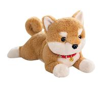 HOMEXYLYL Peluche Shiba Inu, Chien en Peluche Moelleux Animal en Peluche Doux Cadeau De Noël d'anniversaire Décoration D'intérieur for Enfants Adultes Garçons Et Filles(Brown,28cm/11.0in)