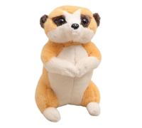 HOMEXYLYL Peluche Suricate Moelleuse, Douce et Réaliste Mignonne Mangouste Beige pour Enfants Adultes 23 cm