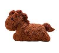HOMEXYLYL Poney en Peluche, Cheval Couché Mignon Cadeaux for Enfants Adultes Filles Garçons Décoration De Noël d'anniversaire Fournitures De Fête(Brown,30cm/11.8in)