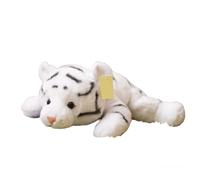 HOMEXYLYL Tigre en Peluche, Doux Couché Tigre en Peluche Cadeau De Noël Anniversaire Décoration D'intérieur for Enfants Garçons Filles Adultes(White,45cm/17.7in)