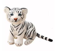 HOMEXYLYL Tigre en Peluche, Doux Et Réaliste, Cadeau De Noël for Enfants(White)