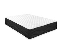Homey Matelas viscoélastique réversible Sleep Pro (côté Hiver-été) Fermeté-Dureté Moyenne-Haute, épaisseur 30 cm, Memory Foam, Noir/Blanc, 150 x 180