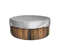 homeyuser Housse de protection ronde pour jacuzzi, étanche, portable, ronde, gonflable, résistante à la poussière et aux UV, pour piscine ou spa, gris