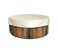 homeyuser Housse de protection ronde pour jacuzzi, étanche, portable, ronde, gonflable, résistante à la poussière et aux UV, pour piscine ou spa, beige