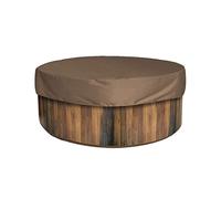 homeyuser Housse de protection ronde pour jacuzzi, étanche, portable, ronde, gonflable, résistante à la poussière et aux UV pour piscine, spa, marron