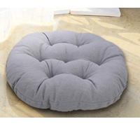 homeyuser Lot de 2 coussins de chaise ronds rembourrés pour salle à manger, jardin, cuisine, bureau, 40 cm (gris pur)