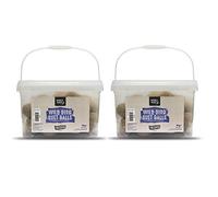 HomeZone Oiseau Sauvage Suif Boules de Graisse Nourriture Insecte et Repas Ver Suif Gâteaux Lot de 6 Blocs Riche en Protéine pour Oiseaux de Jardins - 100 Suif Boules de Graisse