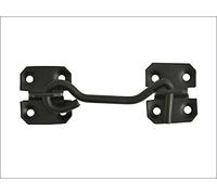 Homezone Style Vintage 4" ou 6" Noir Galvanisé Chalet Crochet et œillet Portail Jardin Serrure Porte cabane verrou loquet avec raccords - 4"