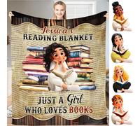 Homg Couvertures et Plaids, Couverture en Flanelle, Couverture Chaude de Canapé, Jete de lit, Cadeau pour Les Amateurs de Lecture, Rat de bibliothèque - Cadeau pour Les Amateurs de Lecture