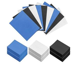 Homgaty 300 Pcs Protege Carte pour Pokemon, Pochette Carte Individuel Standard Card, Sleeve 91 * 66mm pour Magic The Gathering, pour Pokemon, pour Yu-Gi-Oh, Jeux de Société (Bleu+Blanc+Noir)