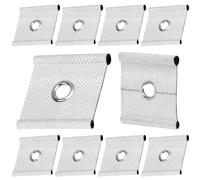 Homgaty Lot de 10 œillets de passepoil pour rail de passepoil 5/6 mm - 7/8 mm, crochets de passepoil pour camping, caravane, auvent, tente de camping (argenté)