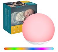 HOMGEN Machine à Bruit Blanc 2 en 1 pour Bébés et Enfants - Veilleuse LED Réglable 24 sons Relaxants Charge de Type C Portable avec Minuterie et Mémoire