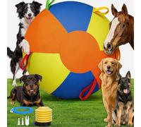 Homgo Herding Balle de chasse pour chiens, grande balle gonflable durable et résistante aux déchirures avec pompe, stimulation mentale et jeu Push-and-Chase (55 cm)