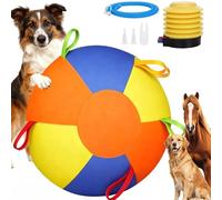 Homgo Herding Balle de chasse pour chiens, grande balle gonflable durable et résistante aux déchirures avec pompe, stimulation mentale et jeu Push-and-Chase (45 cm)
