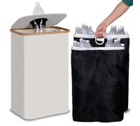 Homgo Récipient de collecte de bouteilles consignées, 100 l, avec couvercle et trou, grand sac de transport, sac vide, collecteur de bouteilles pour salle de rangement, cuisine