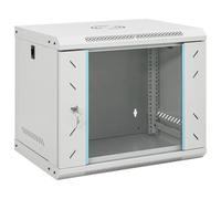 Homgoday 9U Armoire réseau murale 19" IP20 53 x 40 x 45 cm, armoire de données, équipement de réseau de données mural avec serrure de porte avant de type 1