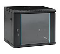 Homgoday Armoire murale 9U 19" IP20 600 x 450 x 510 mm, armoire de sol pour salle de bain, meuble de rangement pour chambre de bureau