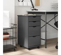 Homgoday Armoire rotative avec tiroirs Moss Gris Bois Massif Pin Meubles Armoire Armoire de Sol pour Salle de Bains Meuble de Rangement Étagères Armoire de Rangement Armoire de Rangement Model355905