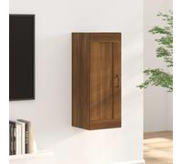 Homgoday Armoire suspendue en bois contreplaqué chêne marron 35 x 34 x 90 cm Armoire suspendue d'angle couloir entrée douche toilettes chambre buffet décoration