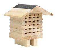 Homgoday Bee Hotel Solid Firwood 22 x 20 x 20 cm Habitats et cages pour petits animaux et fournitures pour animaux