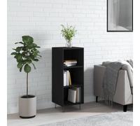 Homgoday Buffet en bois d'ingénierie noir 34,5 x 32,5 x 90 cm, armoire de cuisine, buffet, meuble meuble, type 4
