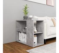 Homgoday Buffet gris ciment 60 x 30 x 50 cm en bois multicouche, bibliothèque, peu encombrant, meuble de rangement, table de chevet, chambre à coucher, buffet pour salon, chambre de bureau