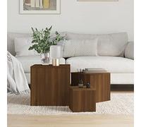 Homgoday Buffets 3 pièces chêne marron en bois multicouche, meubles d'intérieur pour salon, bureau, chambre à coucher
