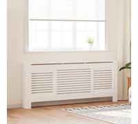 Homgoday Cache-radiateur - Design à lamelles - Pour bureau, couloir, salon, chambre à coucher - Blanc - 205 cm - MDF