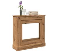 Homgoday Cadre pour cheminée en chêne artisanal 90 x 30 x 90 cm aggloméré, cadre cheminée, cheminée de sol avec cadre et brûleur, accessoires cheminée, cadre bois
