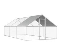 Homgoday Cage d'extérieur pour poulailler 2,75 x 6 x 1,92 m en acier galvanisé pour poulailler, poulailler, poulailler, poulailler, poulailler, cage pour poulailler, canards, lapins, chiens, clapier,