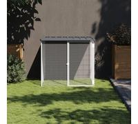 Homgoday Cage poulets avec toit anthracite 103 x 98 x 90 cm en acier galvanisé, mobilier, cage d'animaux cage pour poulets extérieur pour volailles poulaillers lapins