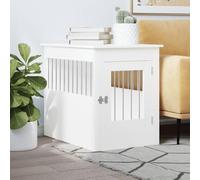 Homgoday Cage pour chien en bois d'ingénierie Blanc 55 x 80 x 68 cm