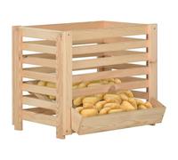 Homgoday Caisse à pommes de terre 60 x 40 x 50 cm en pin massif pour la maison quotidienne Modèle 327328