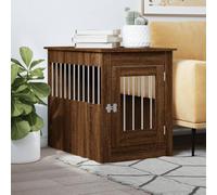 Homgoday Caisse pour chien en chêne marron 55 x 80 x 68 cm - En bois d'ingénierie - Pour intérieur et extérieur