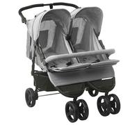 Homgoday drap housse 120x60,drap lit bebe 60x120 Poussette à deux places Gris clair Acier