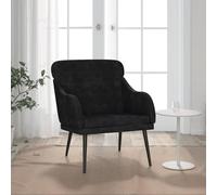 Homgoday Fauteuil noir 63 x 76 x 80 cm Velours, Fauteuils salon, Fauteuils, Fauteuil relaxant, Fauteuil Chambre Model351440