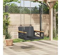 Homgoday Fauteuil suspendu, balançoire, sans armature, pour terrasse, jardin, balcon, noir, 63 x 62 x 40 cm, en polyrotin