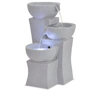 Homgoday Fontaine d'intérieur avec Lampe LED Polyrésine, Cascade Décor de Table Décoration d’intérieur pour Salon, Chambre, Bureau G