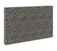 Homgoday Gabion Mur avec couvercles en acier galvanisé 300 x 30 x 200 cm, panier en gabion, panier en grillage en pierre, mur de soutènement extérieur en spirale, matériel de jardinière