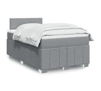 Homgoday Genouillère à ressorts avec matelas gris clair, 120 x 190 cm, tissu, lit, cadre de lit, lit moderne, structure salon, chambres à coucher, modèle 3289300IT