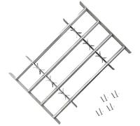 Homgoday Grille de fenêtre réglable - Vis de sécurité extensible - Grille de sécurité - Grille anti-effraction - Avec 4 barres transversales - 700-1050 mm