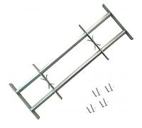 Homgoday Grille de fenêtre réglable - Vis de sécurité extensible - Grille de sécurité - Grille de sécurité anti-effraction - Avec 2 barres transversales - 500 à 650 mm
