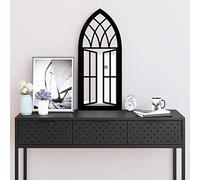 Homgoday Miroir en fer noir pour usage intérieur 70 x 30 cm Miroir en fer noir
