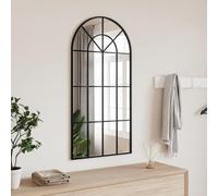 Homgoday Miroir mural noir 50 x 100 cm arc en fer, ameublement, miroir de porte miroir vanité salle de bain, miroir mural de salle de bain, miroir de salle de bain