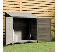 Homgoday Mobilier de jardin en bois massif de sapin de jardin Anthracite 102 x 52 x 112 cm, hangar de jardin, housse de poubelle, extérieur maison d'outils, outils maison,ferme et cour porte-outils