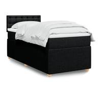 Homgoday Modèle 3287355 - Entouré à ressorts avec matelas noir 90 x 200 cm en tissu, décor de meubles de lit, cadre pour salon, chambres à coucher