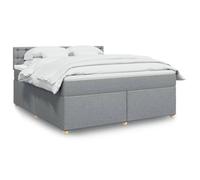 Homgoday Modèle 3289073 - Entourage de lit à ressorts avec matelas gris clair 180 x 200 cm - Décor de mobilier de lit, cadre pour salon, chambres à coucher
