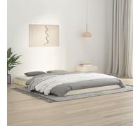 Homgoday Modèle 823440IT 823440IT Ensemble de lit sans matelas Blanc 150 x 200 cm en bois massif, lit cadre, lit moderne, structure salon, chambres à coucher sans matelas